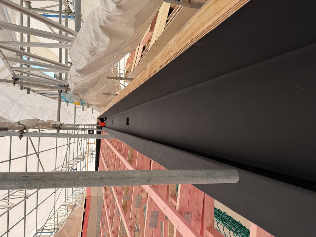 Butynol membrane lining an internal gutter on an Auckland new build
