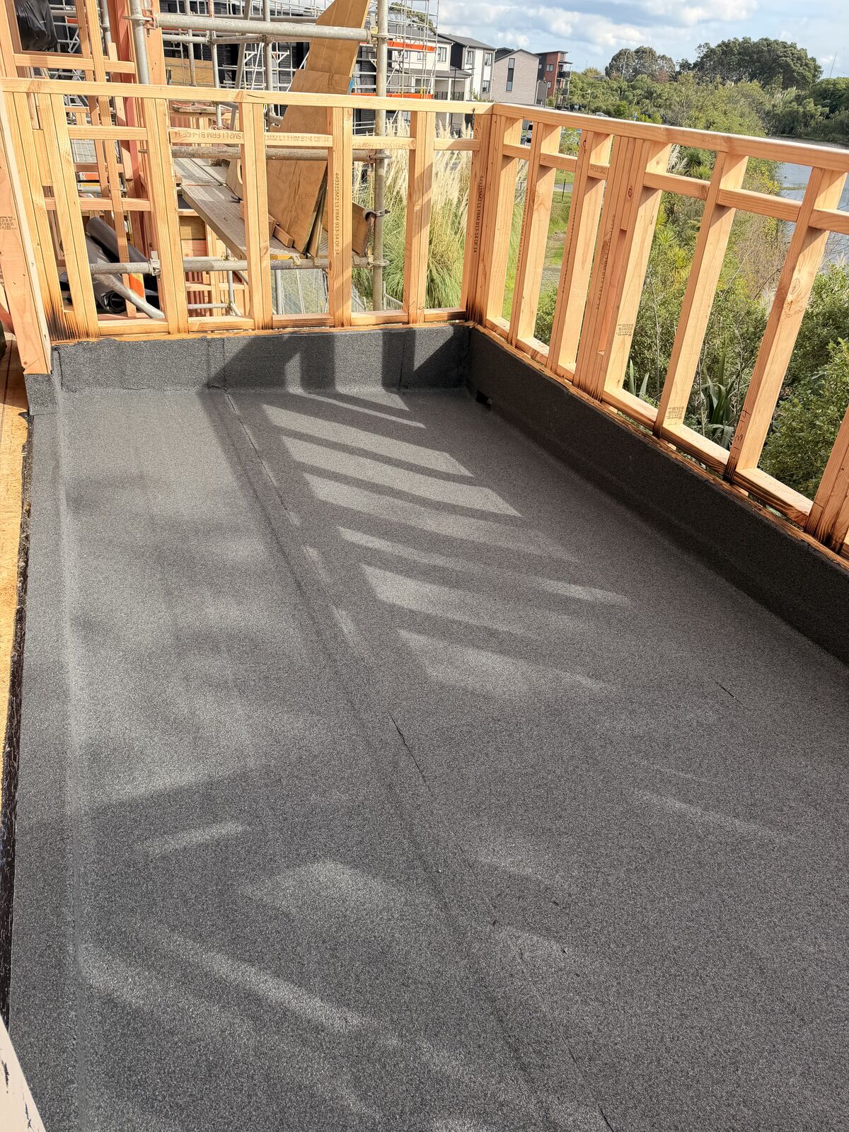 Torch-on roof waterproofing Manukau — large-format Nuraply 3PM torch-on roof