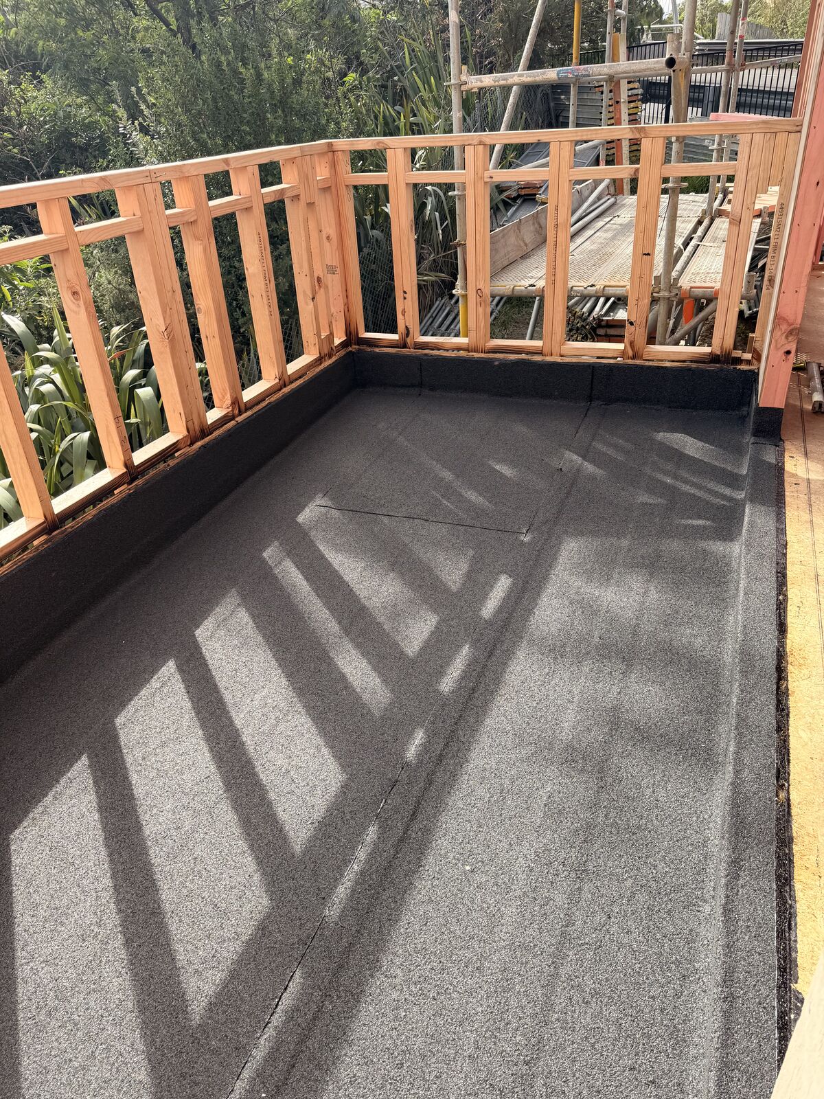 Torch-on waterproofing Manukau — Nuraply 3PM deck with drainage outlet sealed