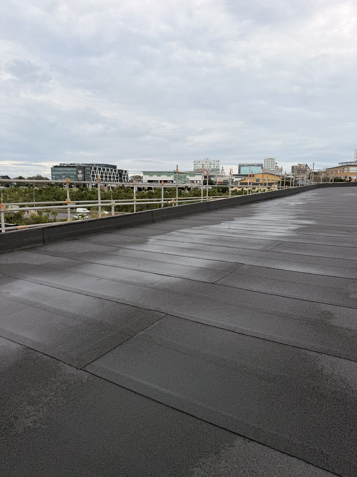 Torch-on waterproofing Manukau — Nuraply 3PM deck ready for handover