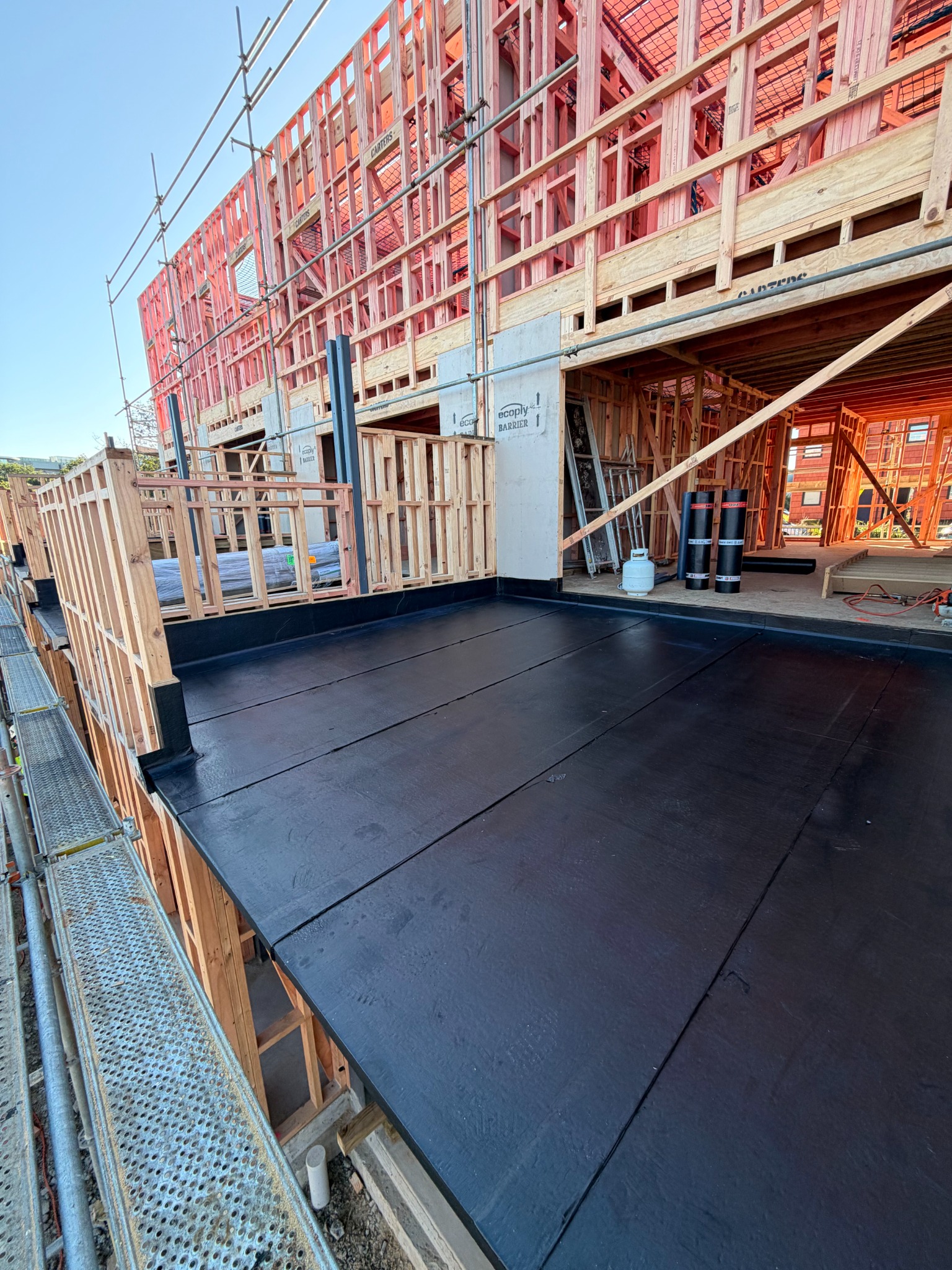 Deck waterproofing membrane system installed in Auckland