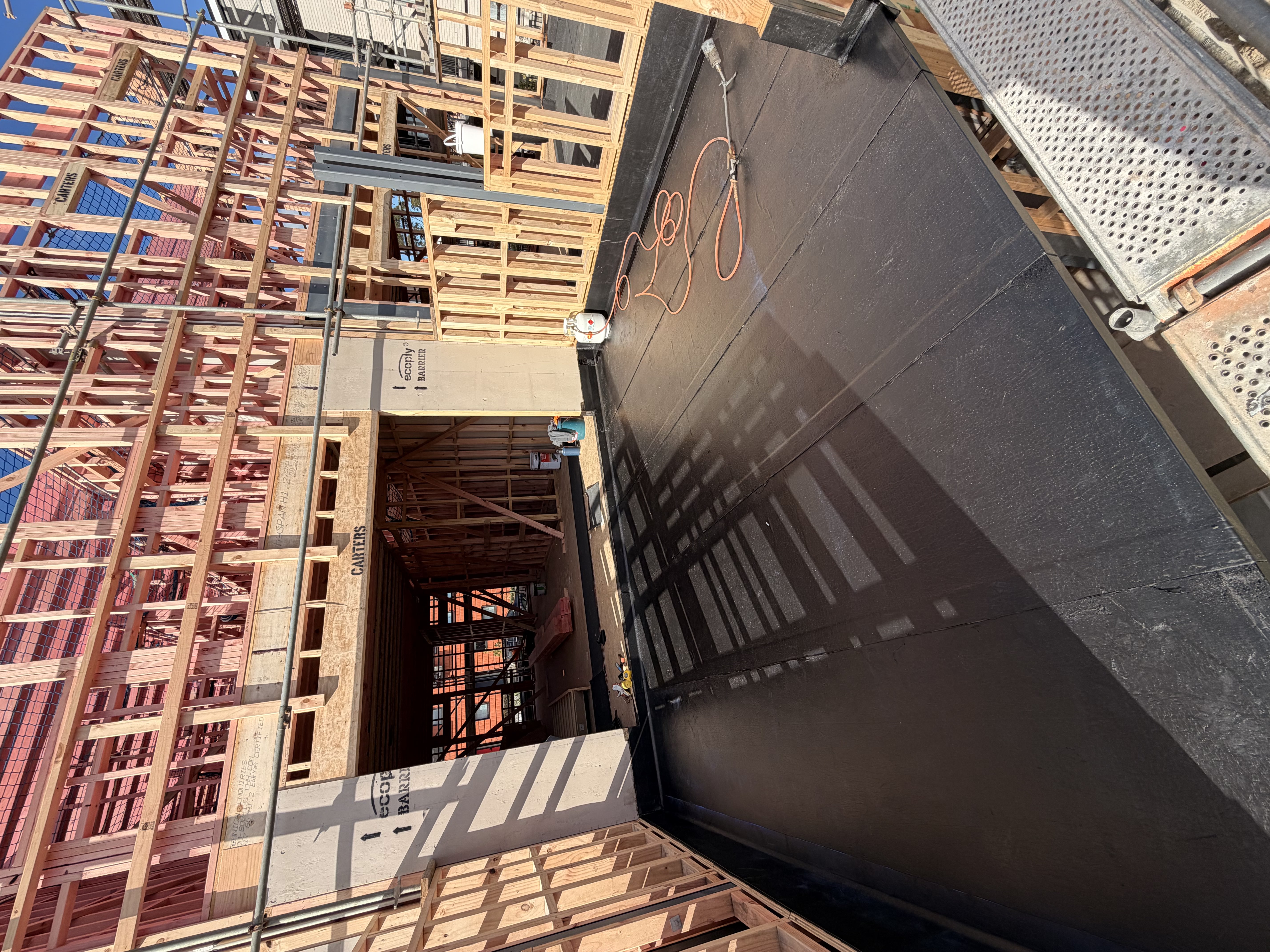 Torch-on membrane waterproofing system installed by Your Subbie