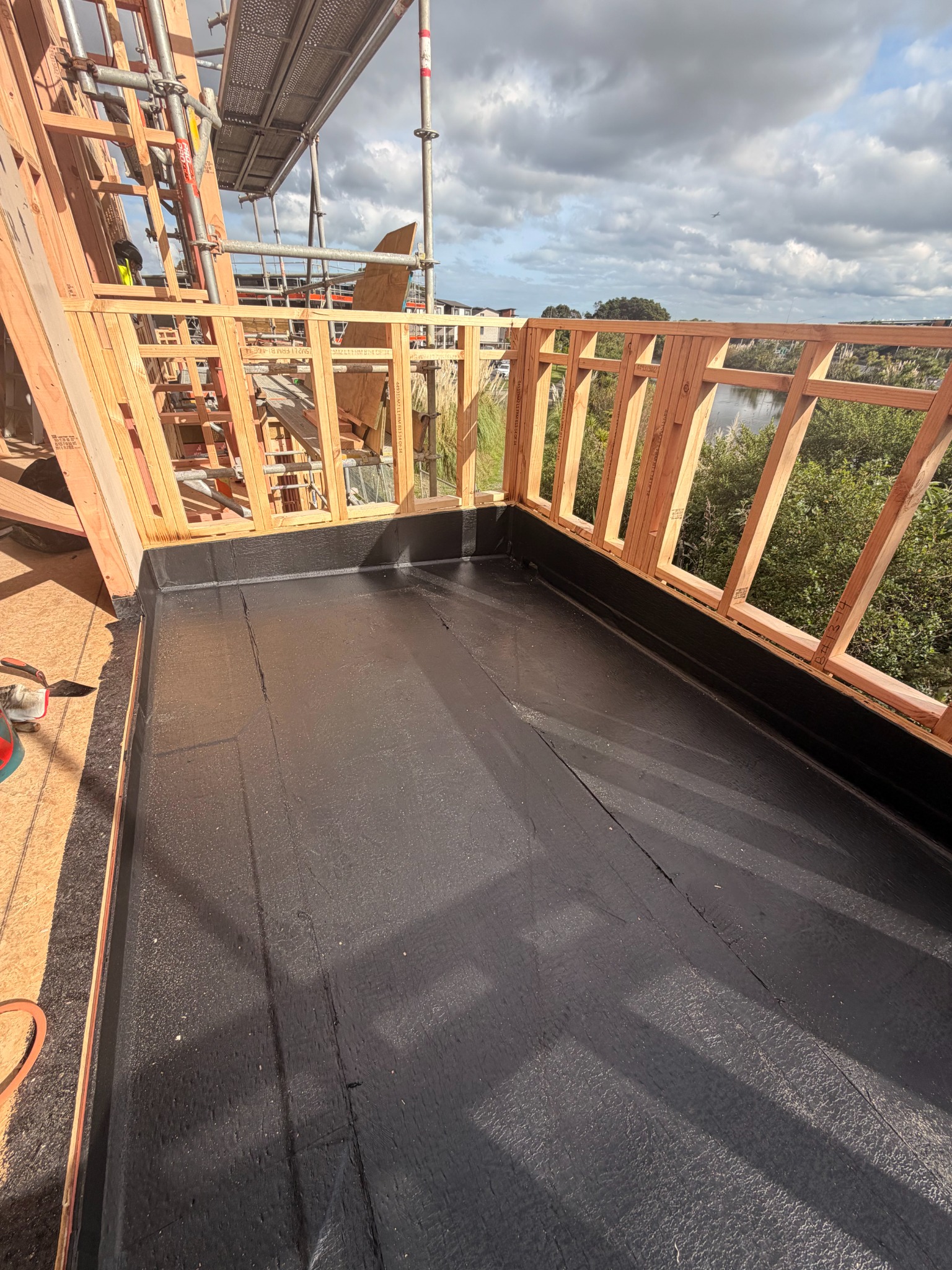Torch-on membrane waterproofing project in Auckland