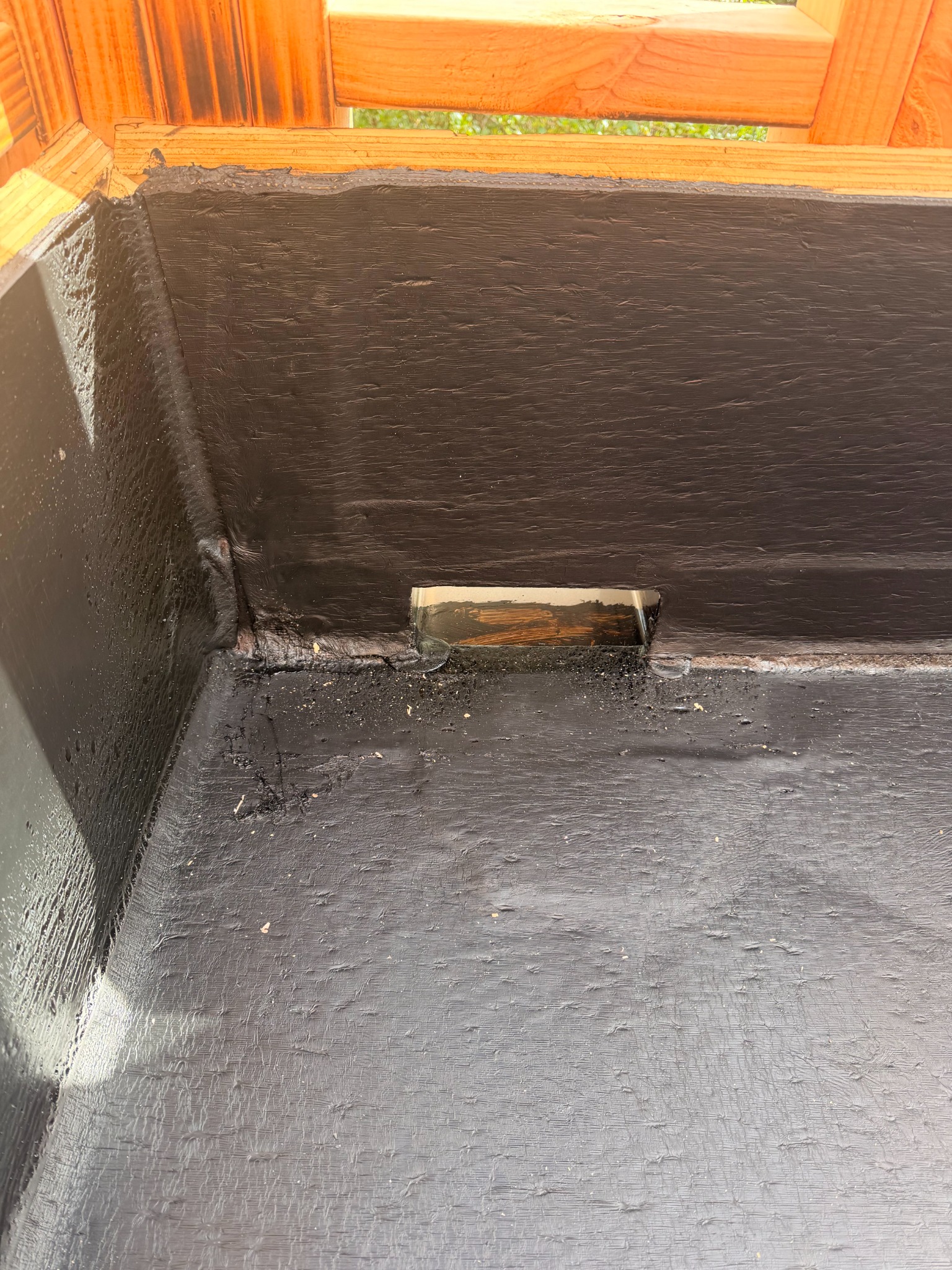Waterproofing upstand detail using torch-on membrane system