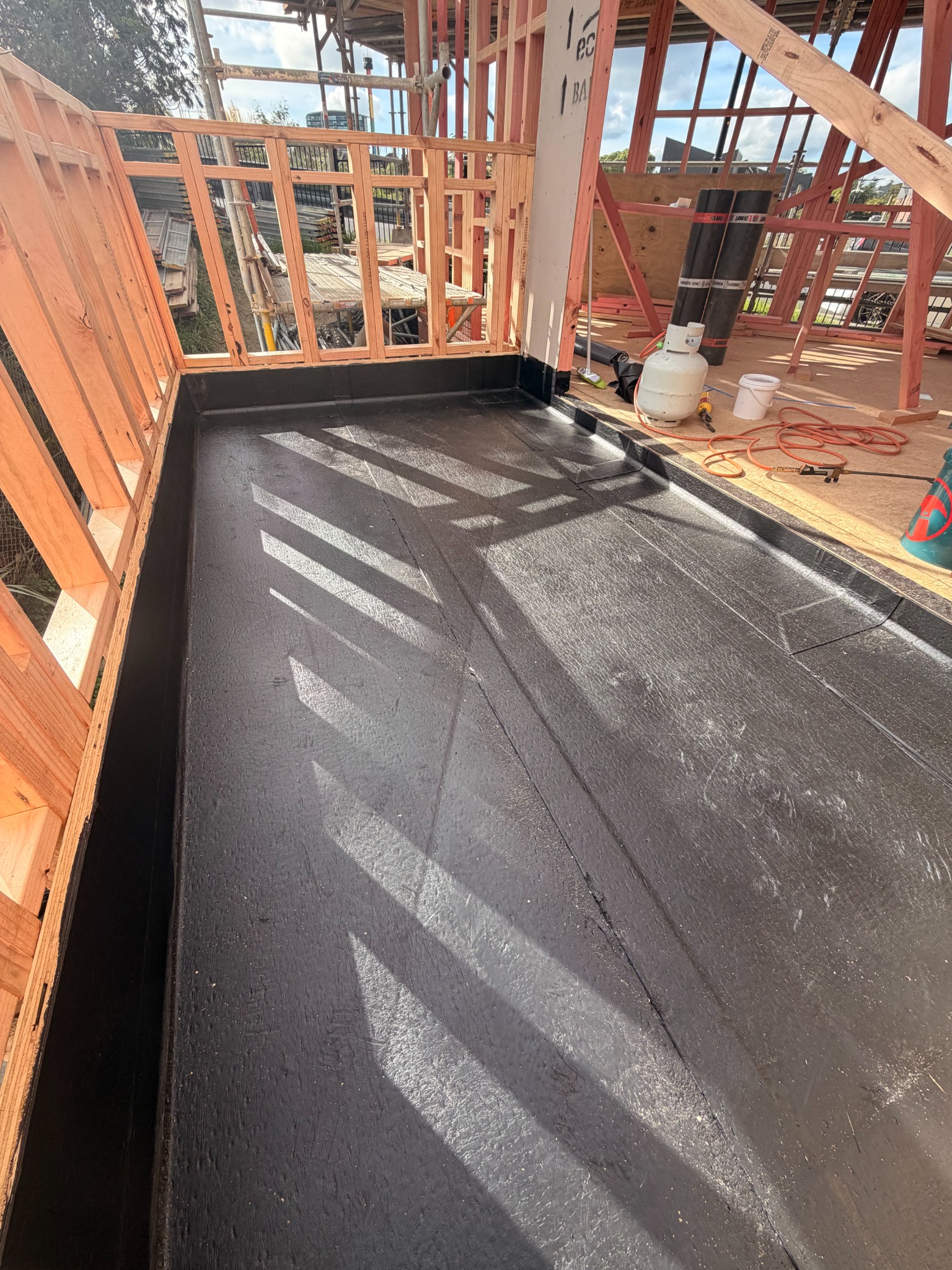 Residential deck waterproofing membrane installation Auckland
