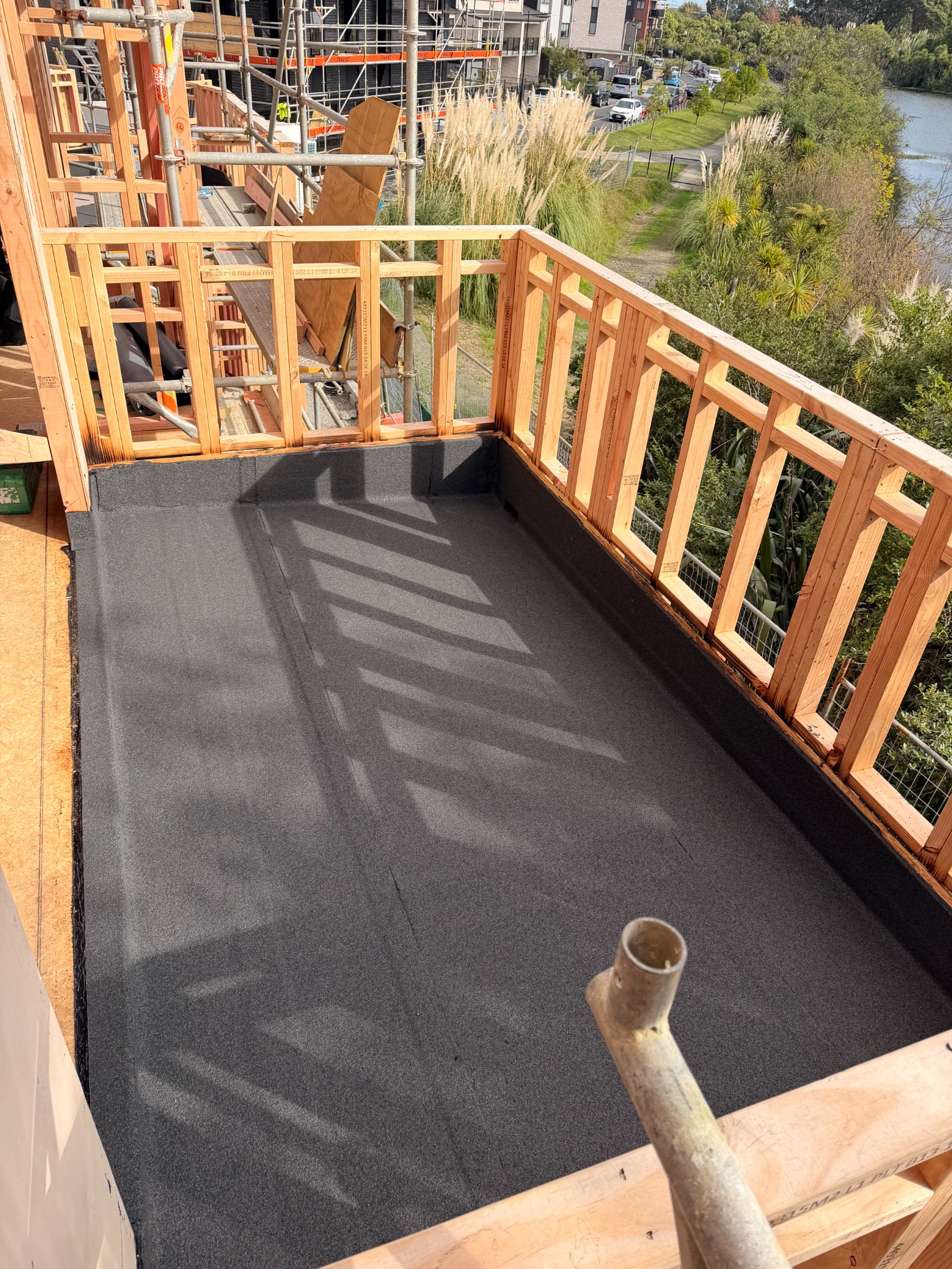 Professional balcony waterproofing installation in Auckland