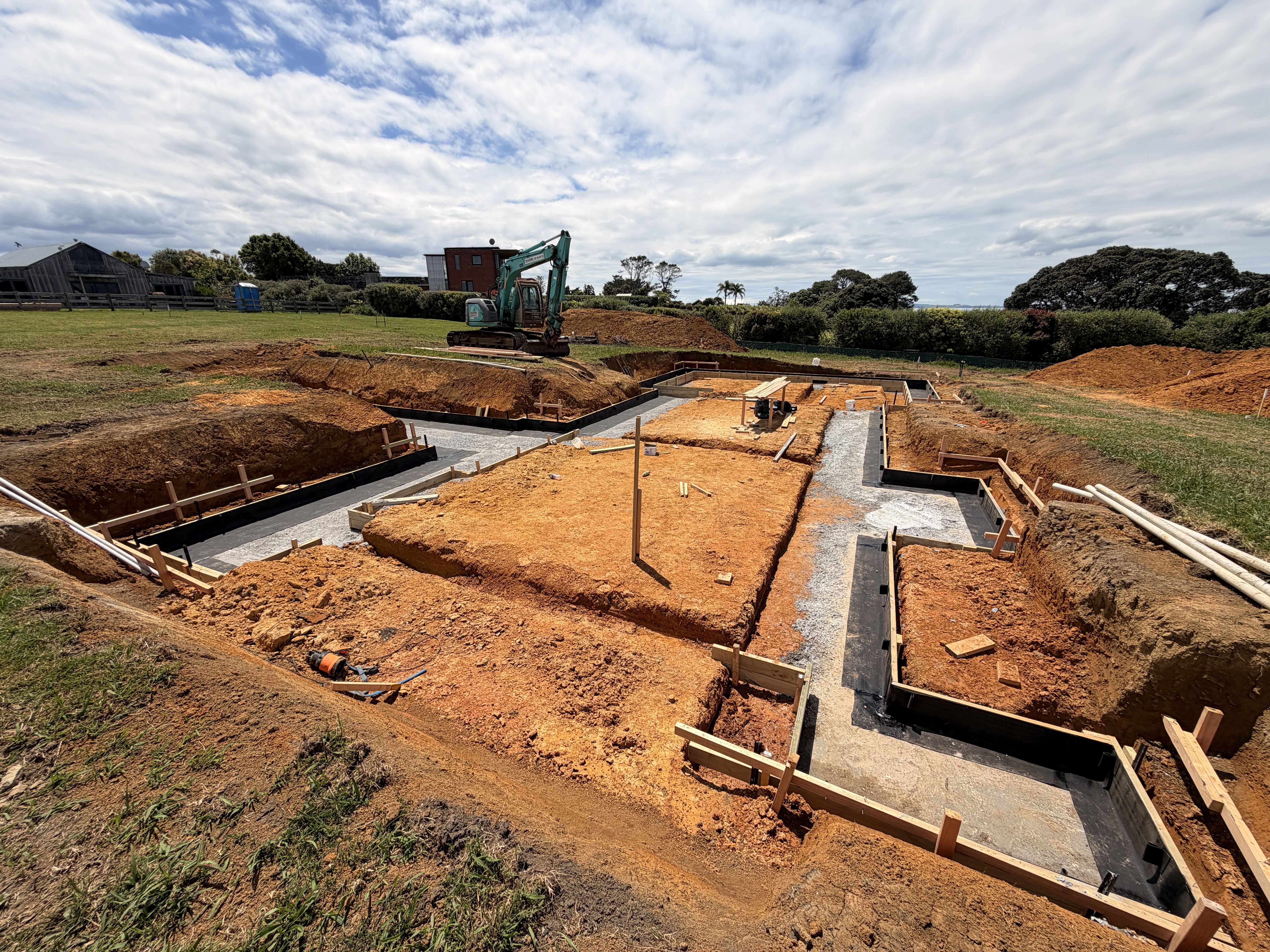Tanking membrane waterproofing installation on retaining wall Auckland